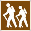 Clip art, two hikers walking