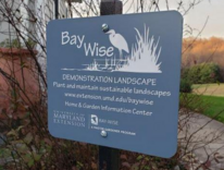 Photo of a Baywise garden certification sign