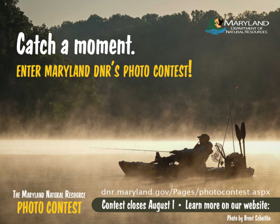 Promotional image for the photo contest featuring an image of a kayak angler's silhouette