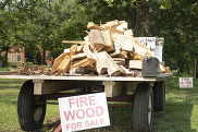Photo of truck with firewood for sale
