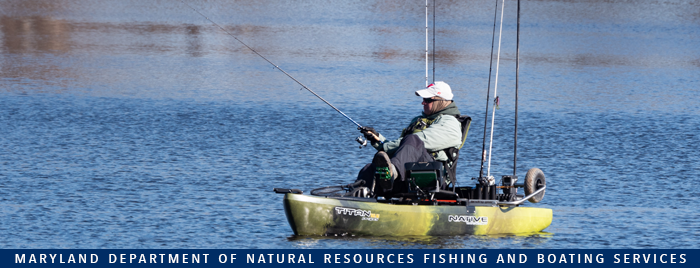 Man fishing from a kayak