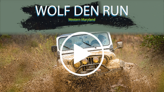 Jeep driving through mud