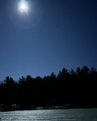 Picture of a full moon over New Germany Lake