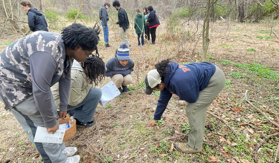Students investigate the ecosystem as part of Howard County Conservancy’s Youth Climate Institute, funded by a recent Keep Maryland Beautiful grant. 