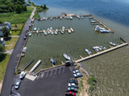 Marina from aerial drone