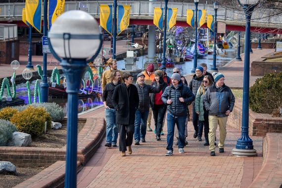 Committee Members walking the Carroll Creek Park Trail