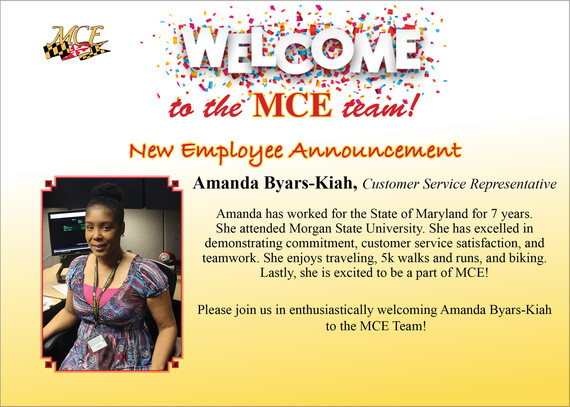 New Employee Announcement 