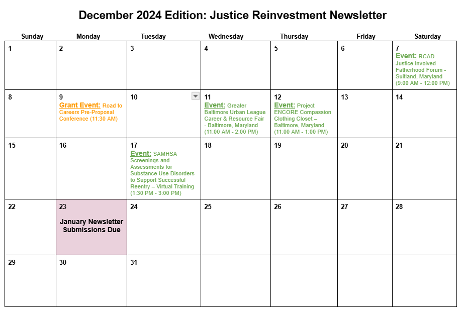 December Calendar