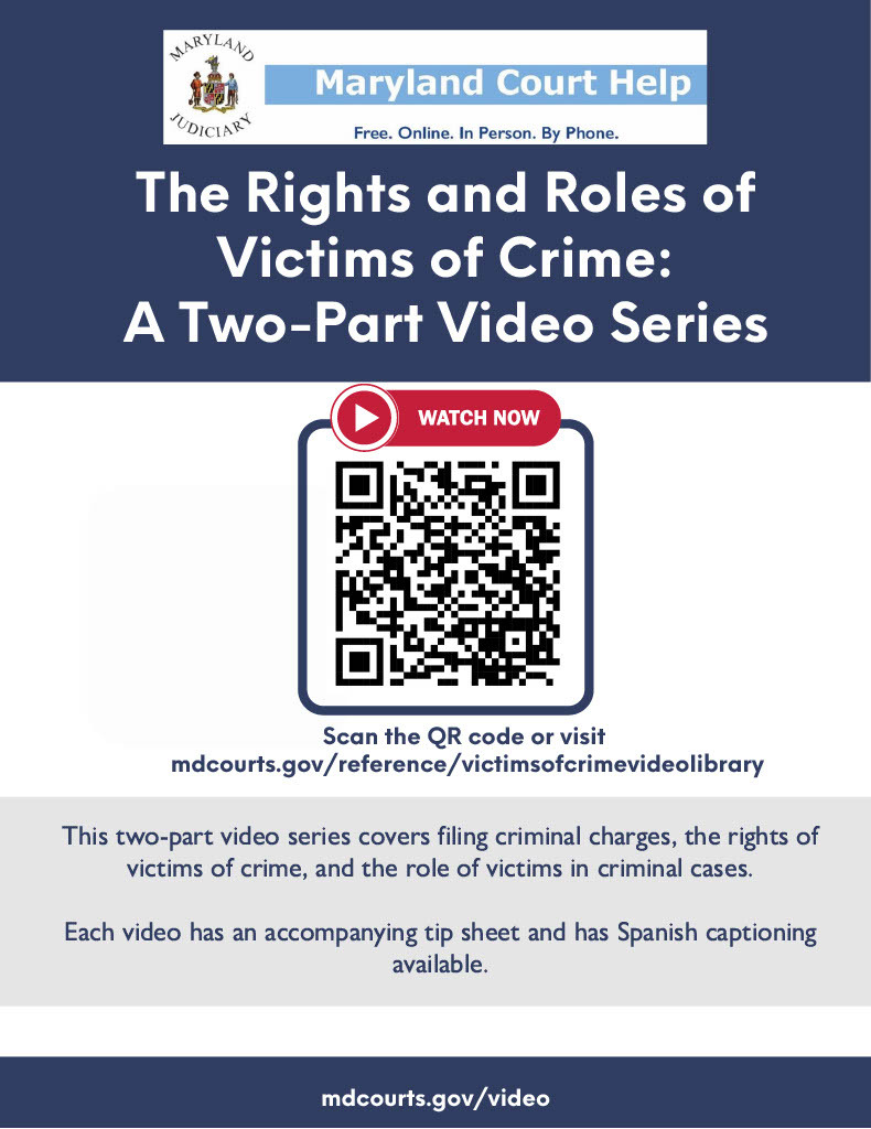 Rights and Roles of Victims of Crime Video Series Flier