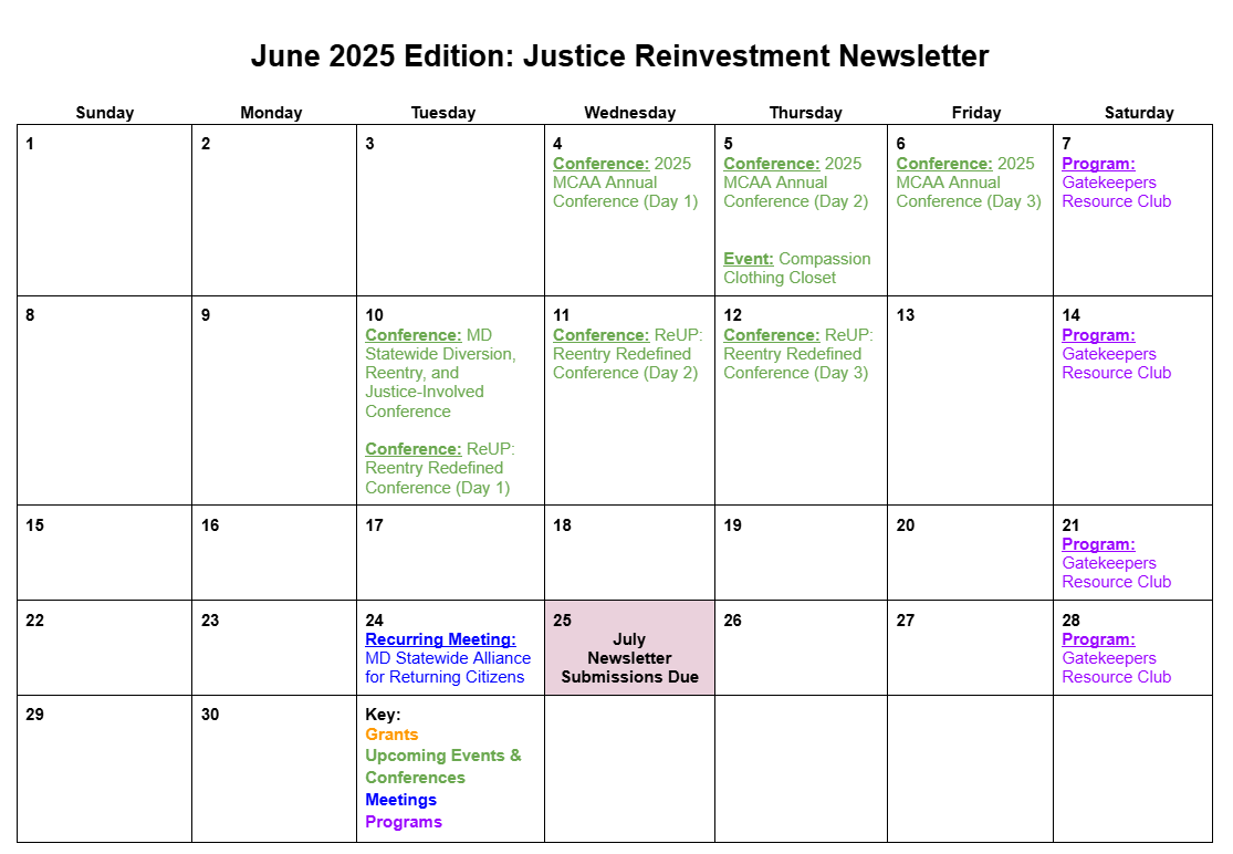 June 2025 Calendar
