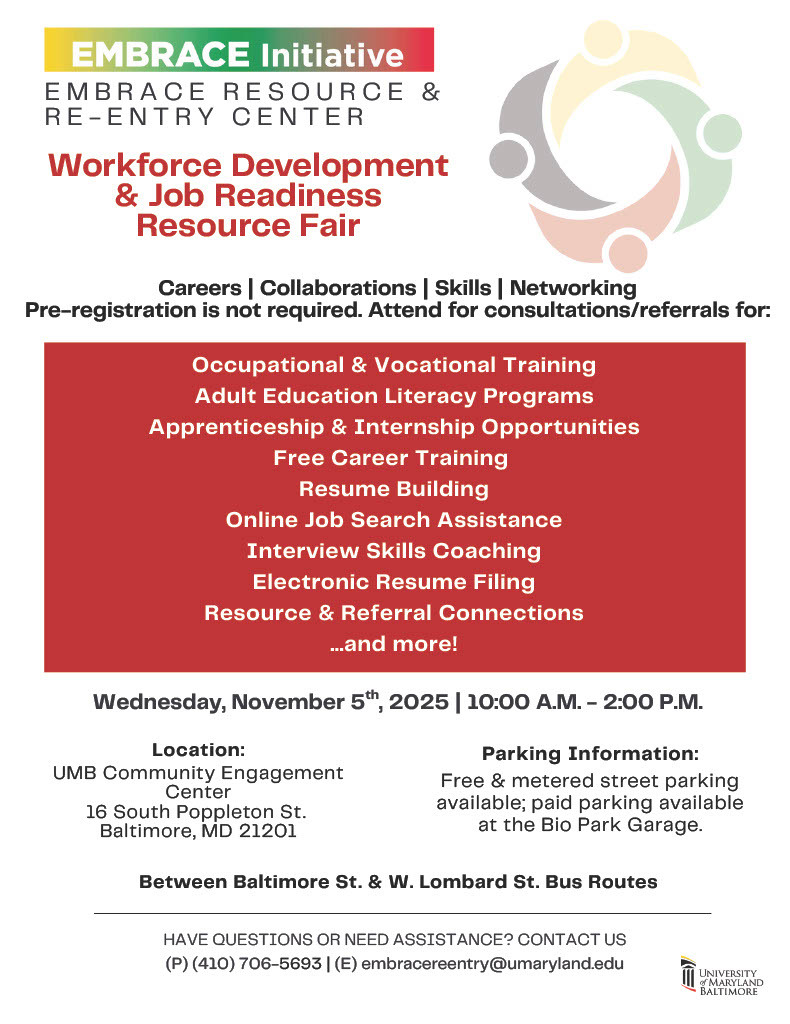 Workforce Development & Job Readiness Resource Fair Flyer