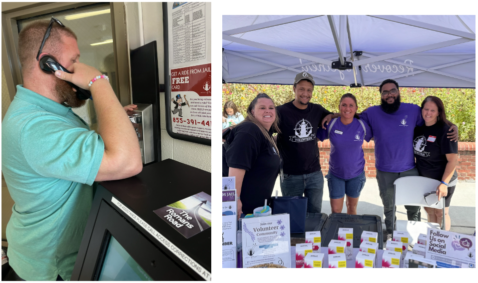 Photos of CCDC payphone and VOH team members