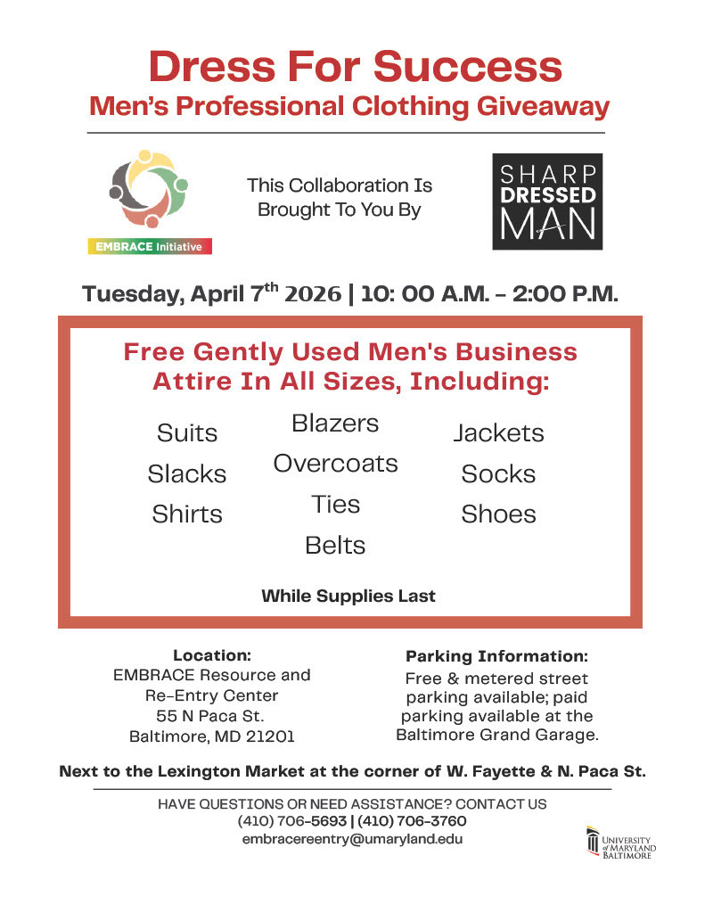 Men's Professional Clothing Giveaway Flyer