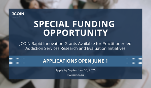 JCOIN JRIG Special Funding Opportunity for Researchers Working in Practitioner Organizations Logo
