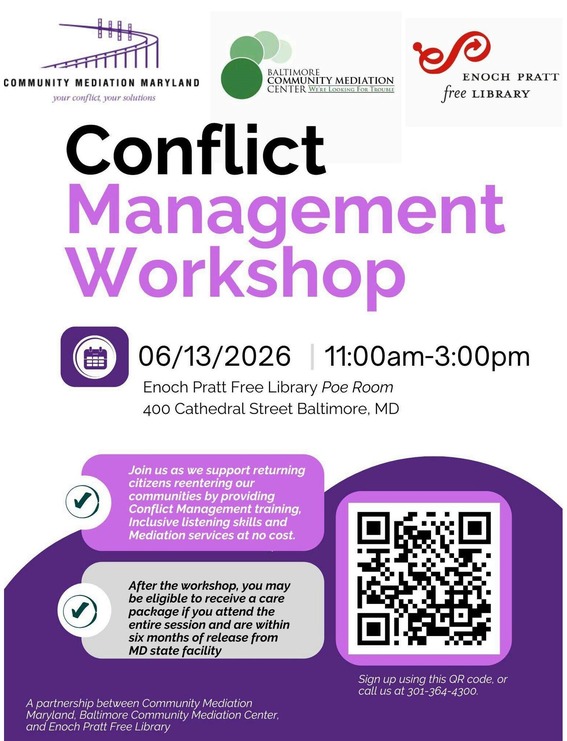 CMM Conflict Management Workshop Flyer