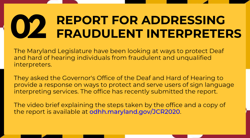 REPORT FOR ADDRESSING FRAUDULENT INTERPRETERS