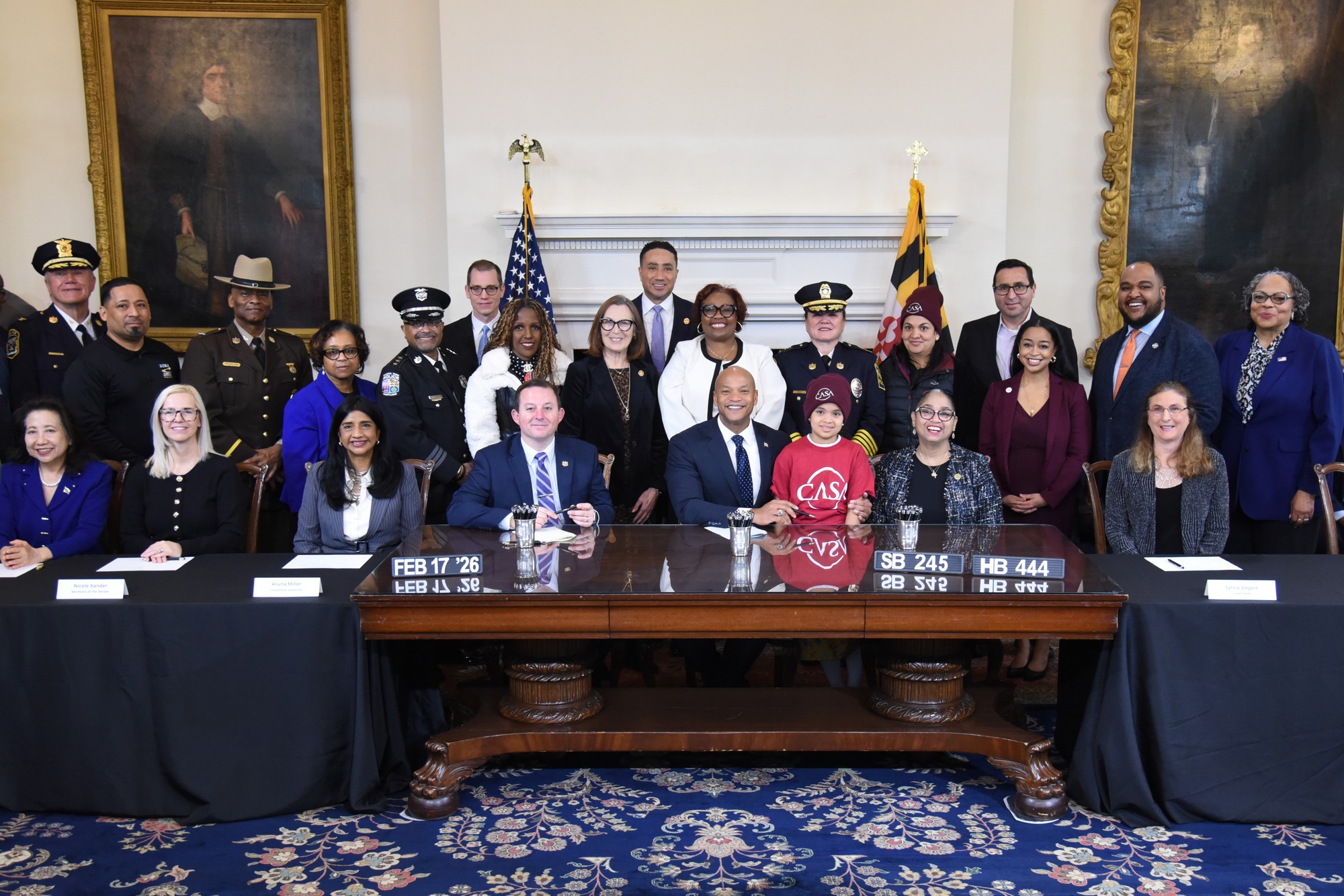 Group Photo with Governor Wes Moore at bill signing ceremony