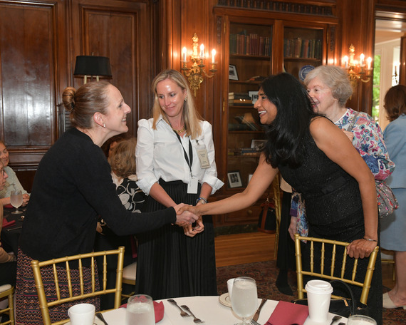 Lt. Governor Aruna Miller greets guests at the Maryland Women's Forum.