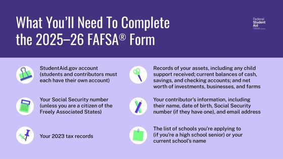 Documents Needed for 2025-26 FAFSA