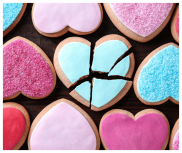 broken heart cookie