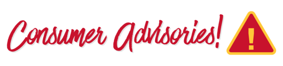 Consumer Advisories