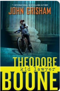 Cover of Book: Boy sits on his bike on top of steps with large columns behind him.