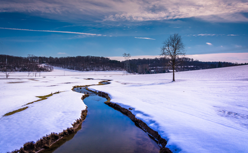 snowy stream