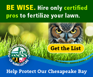 Owl Looking Over a lawn advising people to Be Wise Hire Only Certified Pros to Fertilize Lawns 