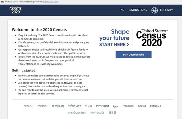 Census Bureau Site Goes Live as Counting Begins in Earnest
