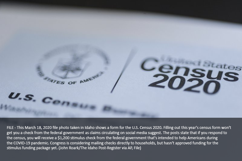 Online posts falsely Claim Census Response Will Lead to Cash