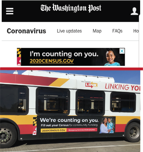 Maryland Census 2020 Ads and Bus Wraps Are Running Throughout the State