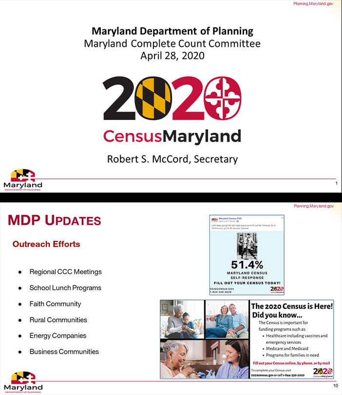 Maryland’s Complete Count Committee Virtually Meets to Discuss Census Efforts