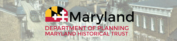 Logo for MHT/MDP overlaid on a faded, vintage black-and-white aerial photo of a historic street.
