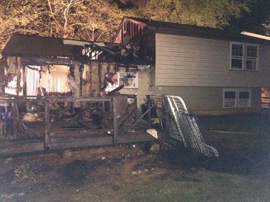 photo of fire damage from Tilford Court