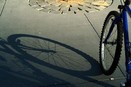 bicycle tire and its shadow