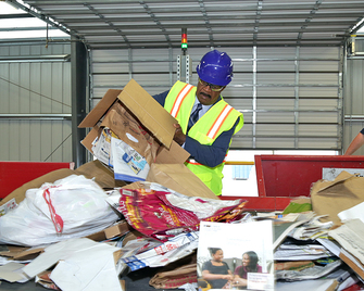 ike at recycling facility
