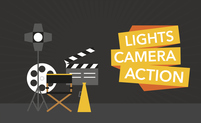 Movie Camera Lights Camera Action