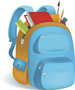 Backpack and school supplies
