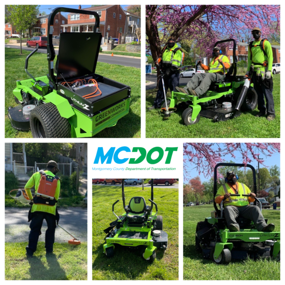 electric equipment mowing