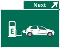 Highway sign image for EVs