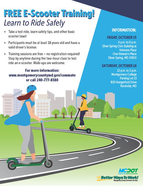 free e-scooter training! flyer