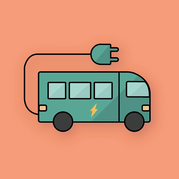 Electric bus clip art image