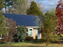 Solar panels on a residential home