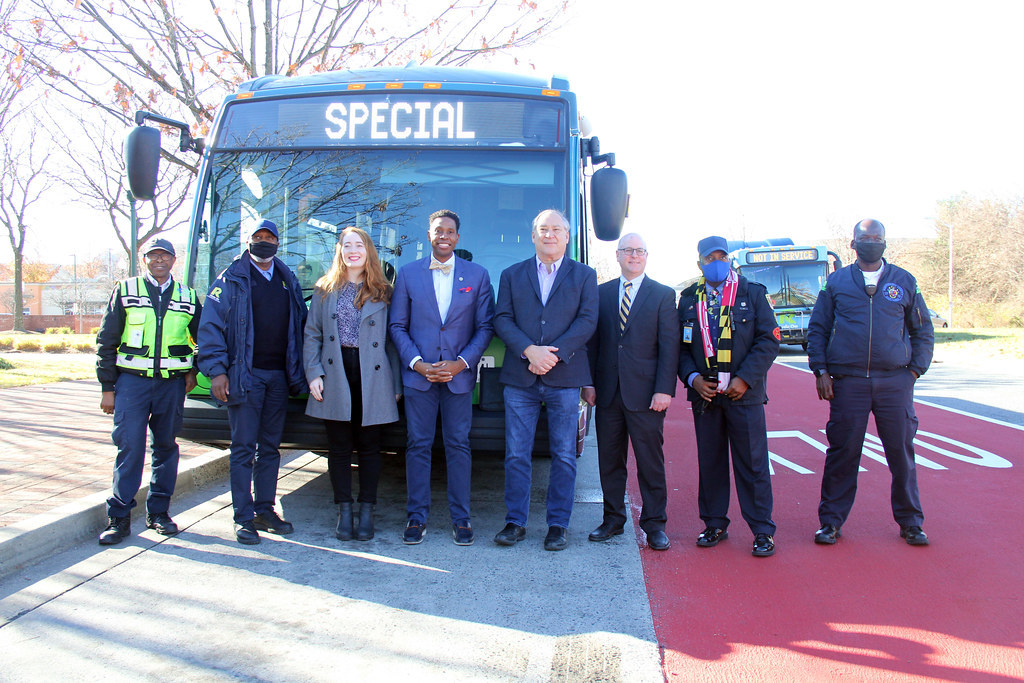 County Introduces Dedicated Bus Lanes at the Germantown Transit Center