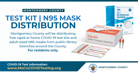 test kit and n95 mask distribution