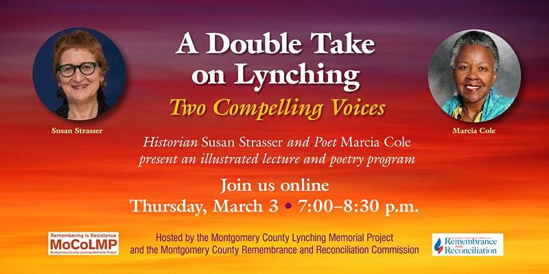 ‘A Double Take on Lynching: Two Compelling Voices’ to be Presented Virtually on Thursday, March 3