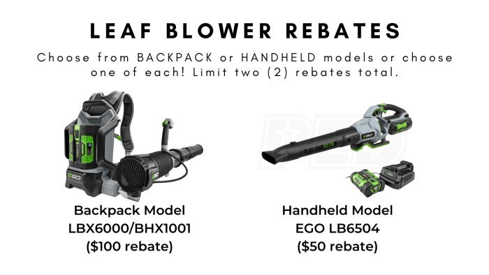 leaf blower rebates
