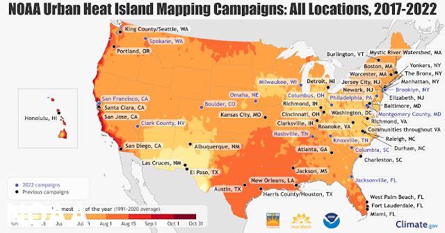 urban heat island mapping campaigns locations