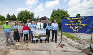 Photo of speakers at Bill 13-22 press event at Hillandale, MD