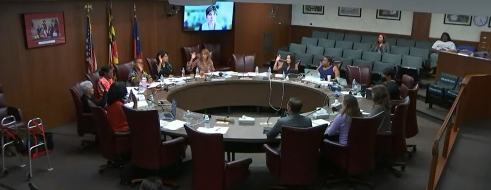 Photo of MCPS Board Meeting 